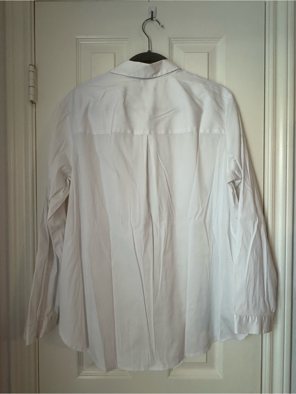 T by Talbots White Women's Zip-Front Shirt with Chest Pockets - Picture 6 of 8